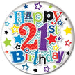 21st Birthday Balloon – 18″ Happy 21st Foil (Uninflated)