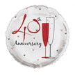 40th Anniversary Balloon – 18″ Ruby Wedding Foil (Uninflated)