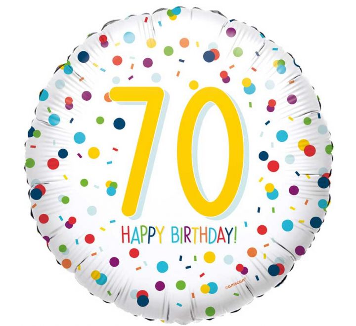 Happy 70th Birthday Foil Balloon 18