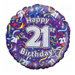 Happy 21st Birthday Foil Balloon 18