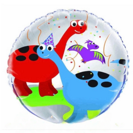 Dinosaur Happy Birthday Balloon – 18″ Foil Party Balloon (Uninflated)