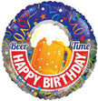 Beer Mug Happy Birthday Balloon – 18″ Foil Party Balloon (Uninflated)