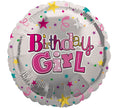 Birthday Girl Foil Balloon – 18″ Round Party Balloon (Uninflated) 🎉