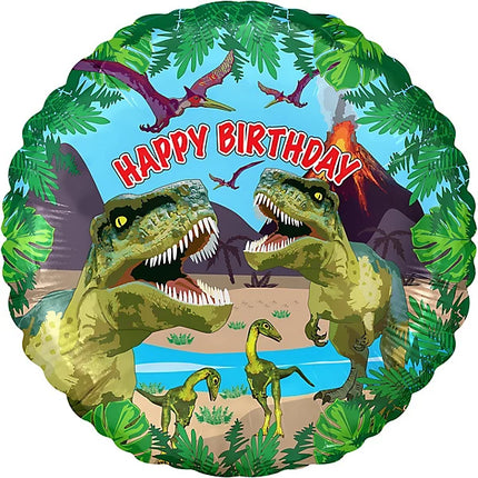 Dinosaur Happy Birthday Balloon – 18″ Foil Balloon for Kids’ Parties