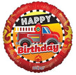 Firetruck Happy Birthday Foil Balloon – 18″ Party Balloon (Uninflated) 🚒🎉