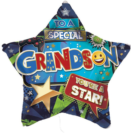 Grandson Birthday Foil Balloon 18