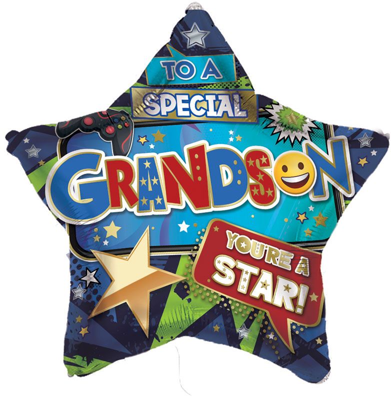 Grandson Birthday Foil Balloon 18