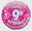 Happy 9th Birthday Foil Balloon – 18