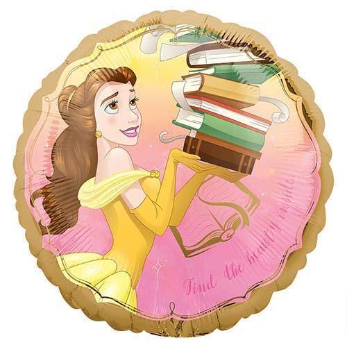 Princess Belle Foil Balloon – 18″ Round Disney Beauty and the Beast Party Decoration (Uninflated)