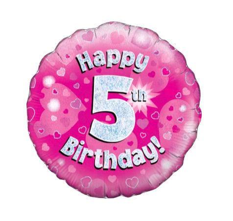 Happy 5th Birthday Foil Balloon 18