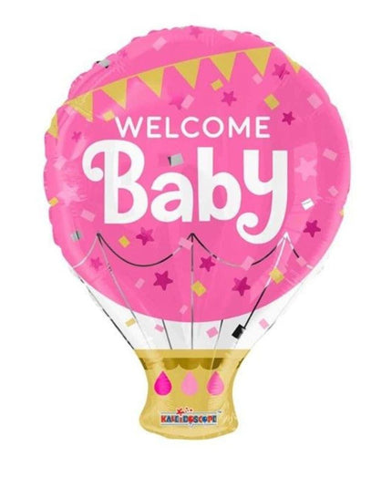 Baby Girl Hot Air Balloon Foil Balloon 18