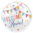 Welcome Home Balloon – 18″ Foil Balloon with Colourful Bunting & Stars