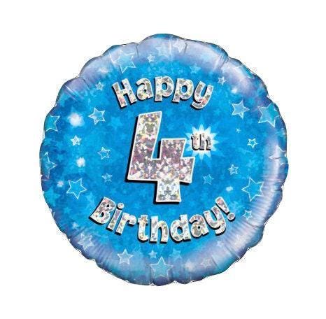 Happy 4th Birthday Foil Balloon 18