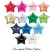 18″ Star Foil Balloons – Uninflated Party Balloons in Multiple Colours