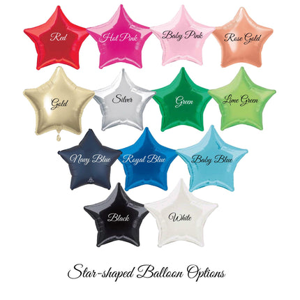 18″ Star Foil Balloons – Uninflated Party Balloons in Multiple Colours