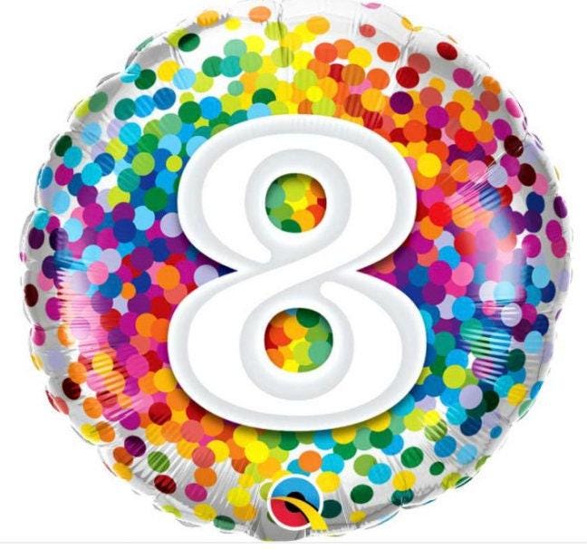 Happy 8th Birthday Foil Balloon 18