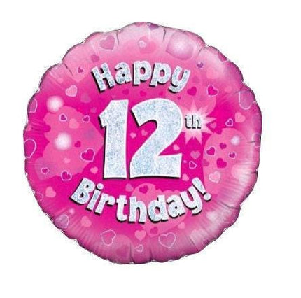 Happy 12th Birthday Foil Balloon 18