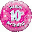 Happy 10th Birthday Foil Balloon 18