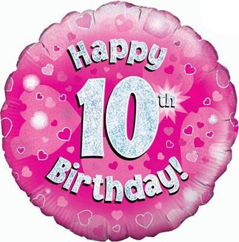Happy 10th Birthday Foil Balloon 18