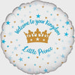 Welcome Little Prince Balloon – 18″ Blue Crown Foil (Uninflated)