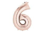 Rose Gold Number 6 Balloon 34