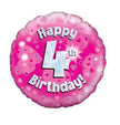 Happy 4th Birthday Foil Balloon 18