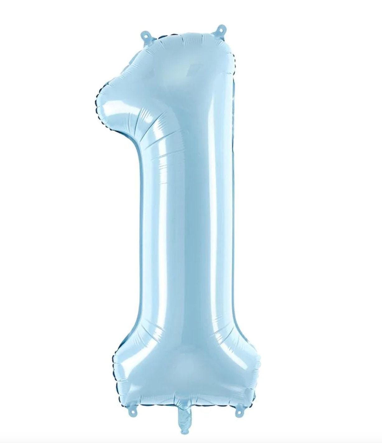 Baby Blue Number 1 Balloon 34