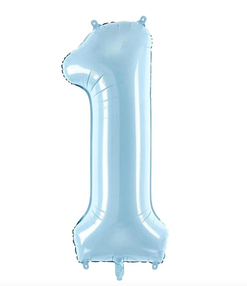 Baby Blue Number 1 Balloon 34