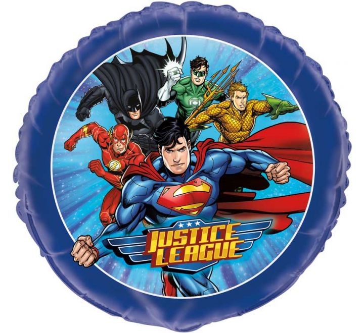 Justice League Foil Balloon – 18″ Superhero Party Balloon (Uninflated)