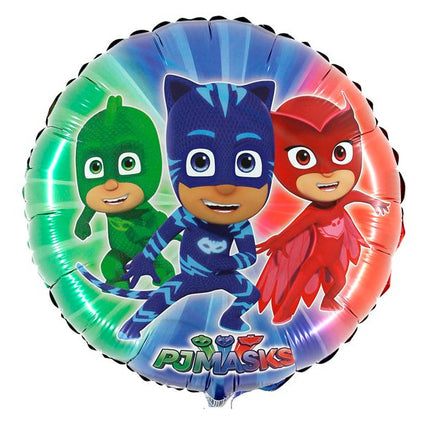 PJ Masks Balloon – 18″ Foil Birthday Party Balloon (Uninflated, Catboy, Owlette & Gekko Design)