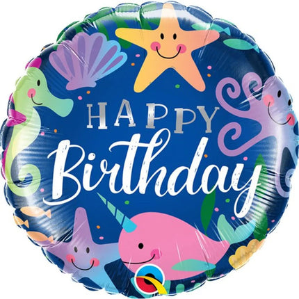 Under the Sea Birthday Balloon – 18″ Foil Ocean Theme (Uninflated)