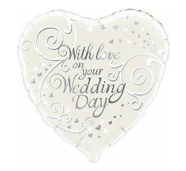 With Love On Your Wedding Day Balloon 18